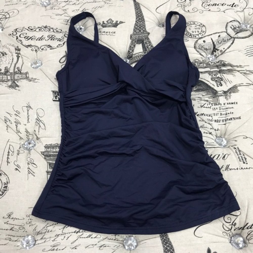 NWOT SEA LEVEL Cross Front Tankini Top - Picture 3 of 6